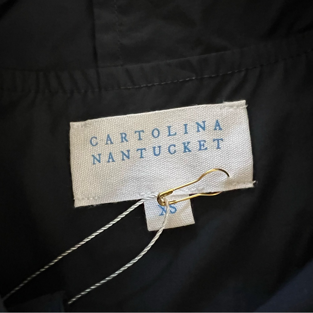 Cartolina Nantucket Peggy short sleeve blouse top Ladies size xs Navy blue - Picture 6 of 10